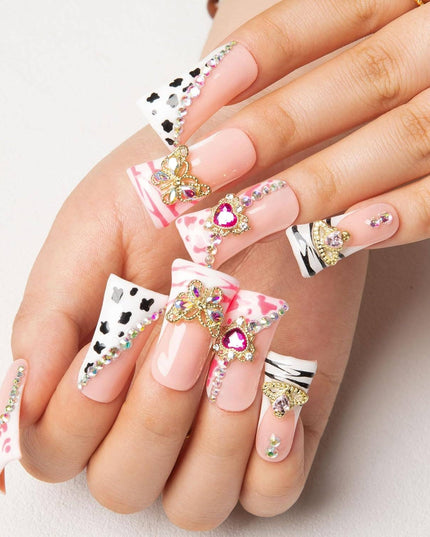 LOVFUL Rolling Luxe Handmade Reusable Full Cover Press on Nails H144