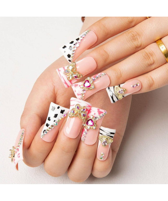 LOVFUL Rolling Luxe Handmade Reusable Full Cover Press on Nails H144