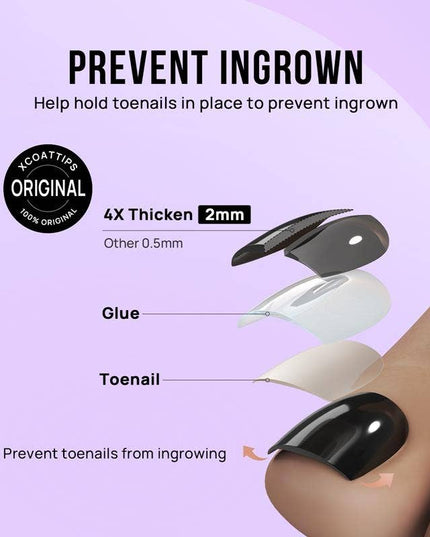 BTArtbox Press on Toenails - White Short Squoval Toe Nails