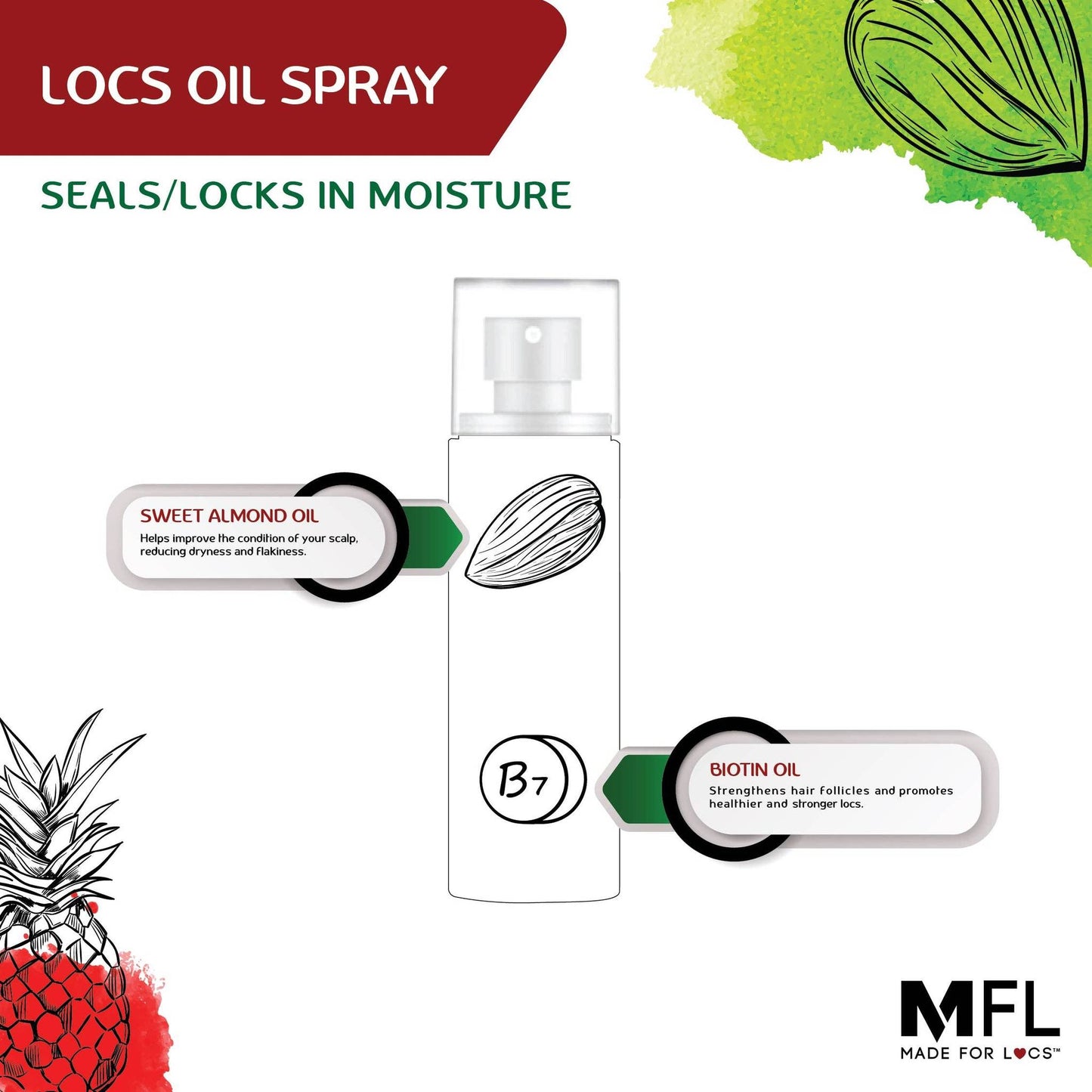 MFL Locs Vegan Oil Spray 4 oz