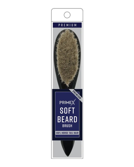 PrimeX Premium Horsehair Wooden Beard Brush Soft