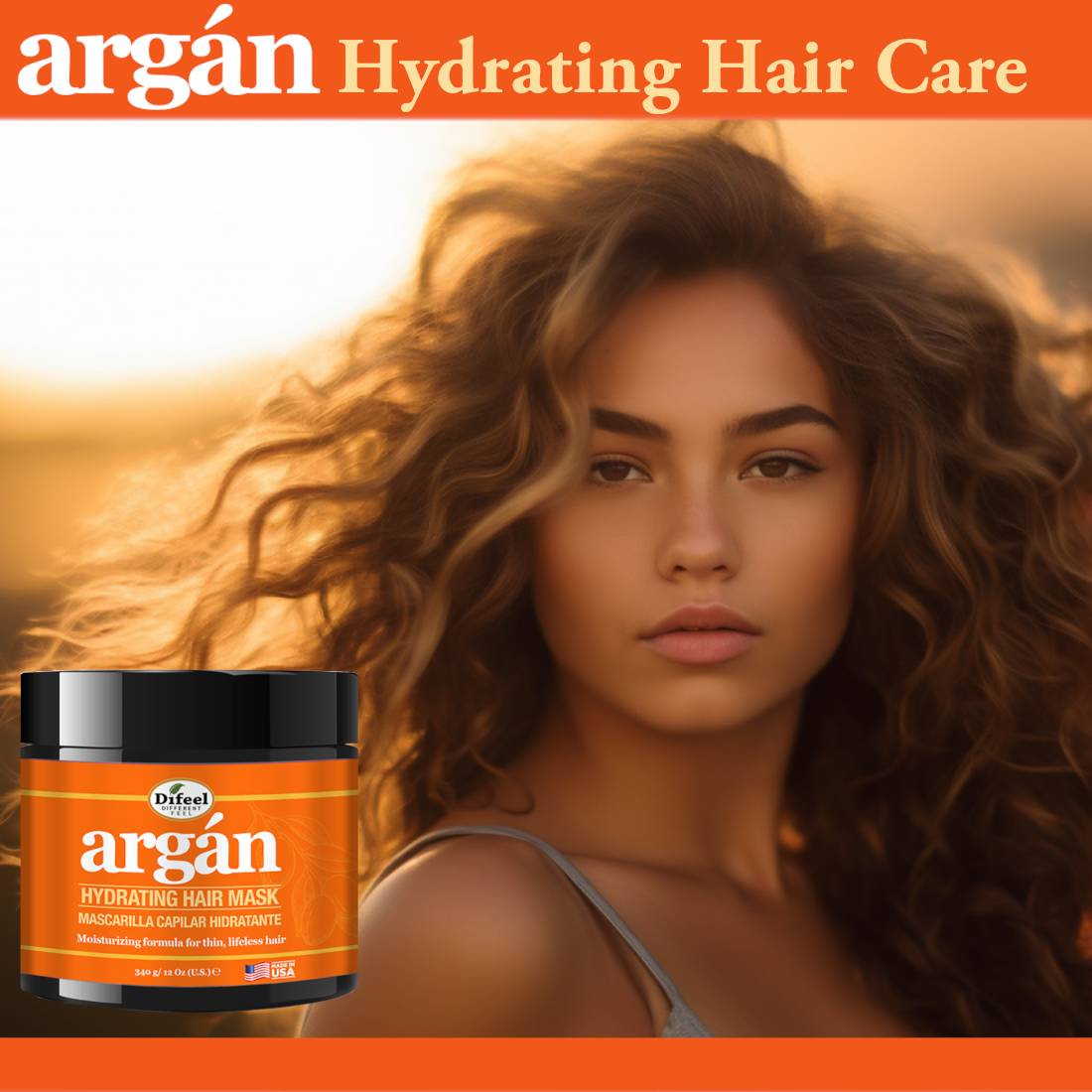 Difeel Argan Hydrating Hair Mask 12 oz
