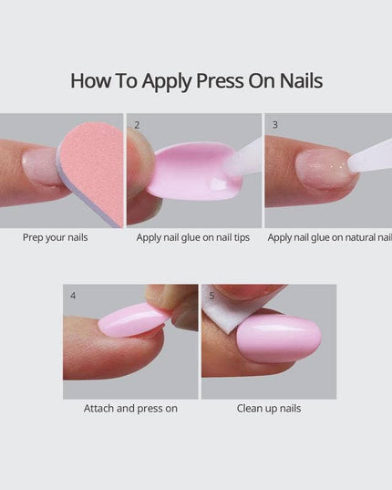 Short Square White Plain Nails - Natural Nude Press On Nails