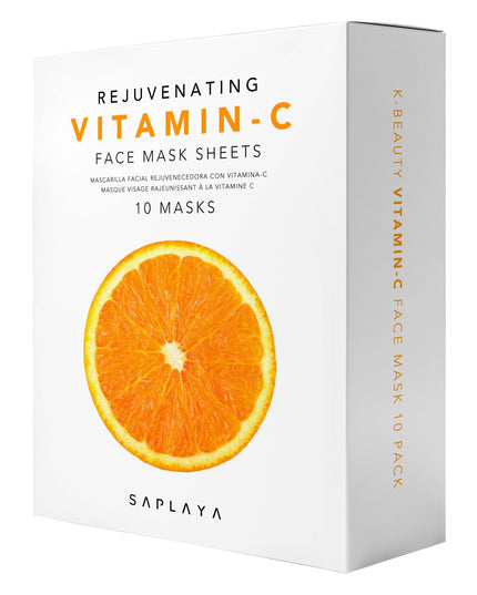 Saplaya - K-Beauty Vitamin-C 10pc Face Mask Pack