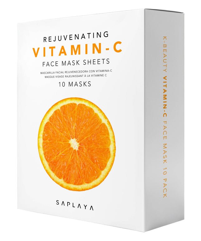 Saplaya - K-Beauty Vitamin-C 10pc Face Mask Pack