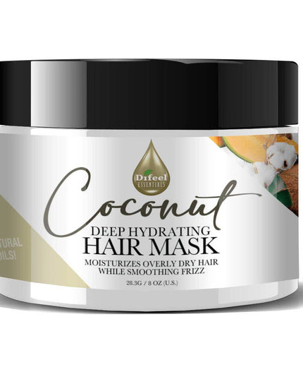 Difeel Essentials Hydrating Coconut Hair Mask 8 oz.