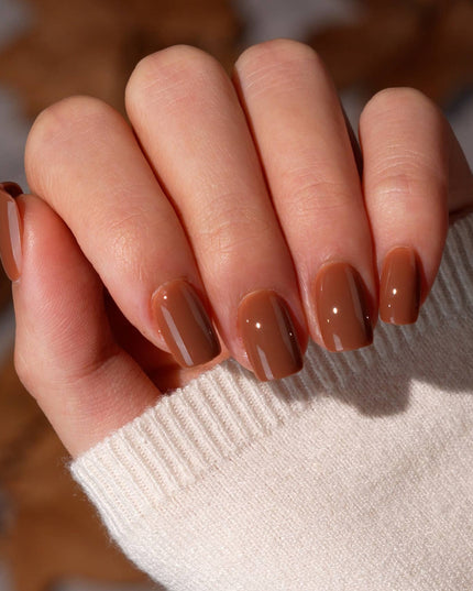 Short Square White Plain Nails - Natural Nude Press On Nails