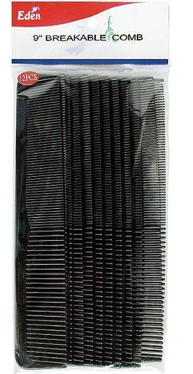 Eden Black 9" Breakable Comb (12 PC)