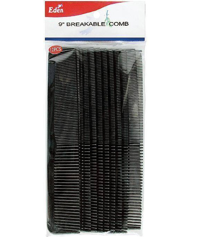 Eden Black 9" Breakable Comb (12 PC)