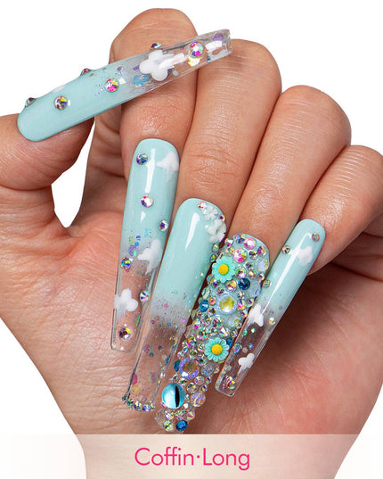 LOVFUL Stellar Haze Handmade Reusable Full Cover Press on Nails H316