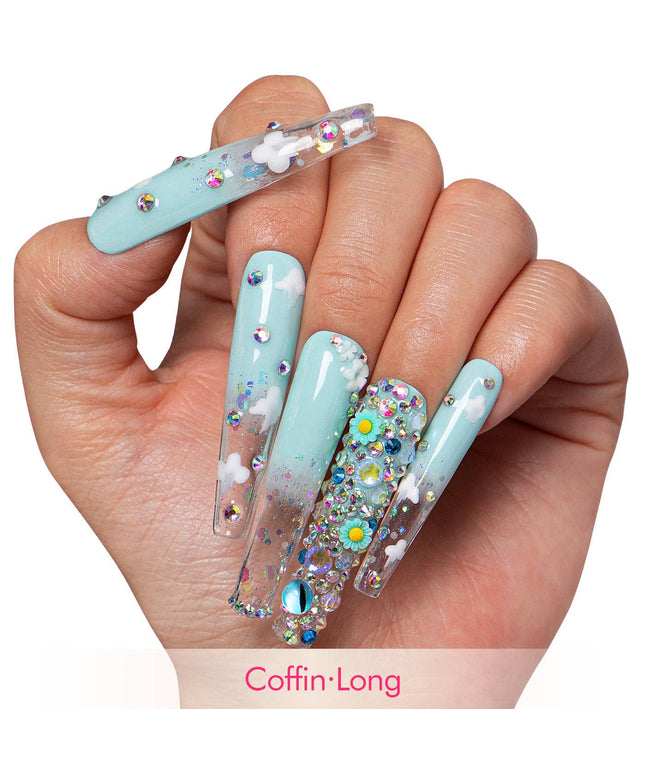 LOVFUL Stellar Haze Handmade Reusable Full Cover Press on Nails H316
