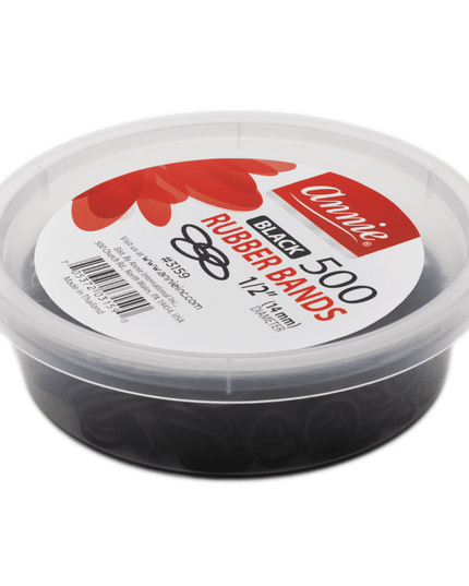 Annie Rubber Bands 500Ct Black