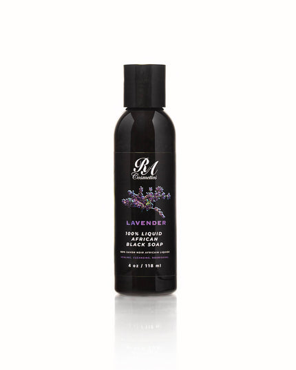 100% Liquid African Black Soap, Lavender - 8oz