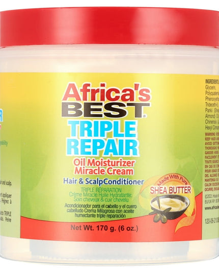 Africa's Best Triple Repair Oil Moisturizer Miracle Cream 6oz