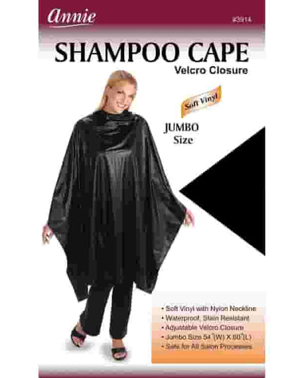 Annies Shampoo Cape Velcro Closure