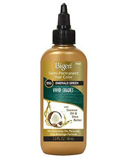 Bigen Semi Permanent Vivid Shades Hair Color EG3 Emerald Green 3 Oz