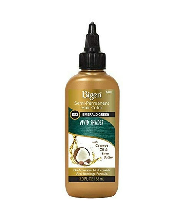 Bigen Semi Permanent Vivid Shades Hair Color EG3 Emerald Green 3 Oz