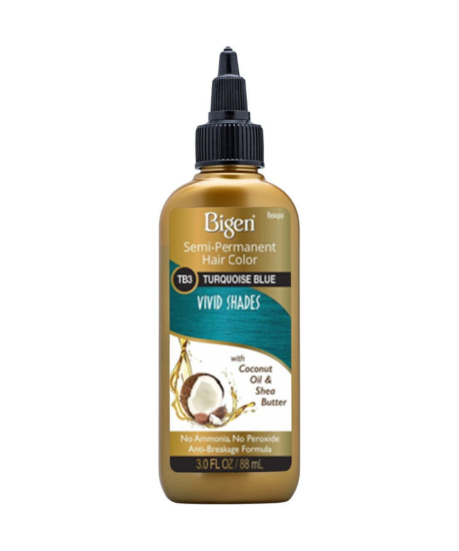 Bigen Semi Permanent Vivid Shades Hair Color TB3 Turquoise Blue 3 Oz