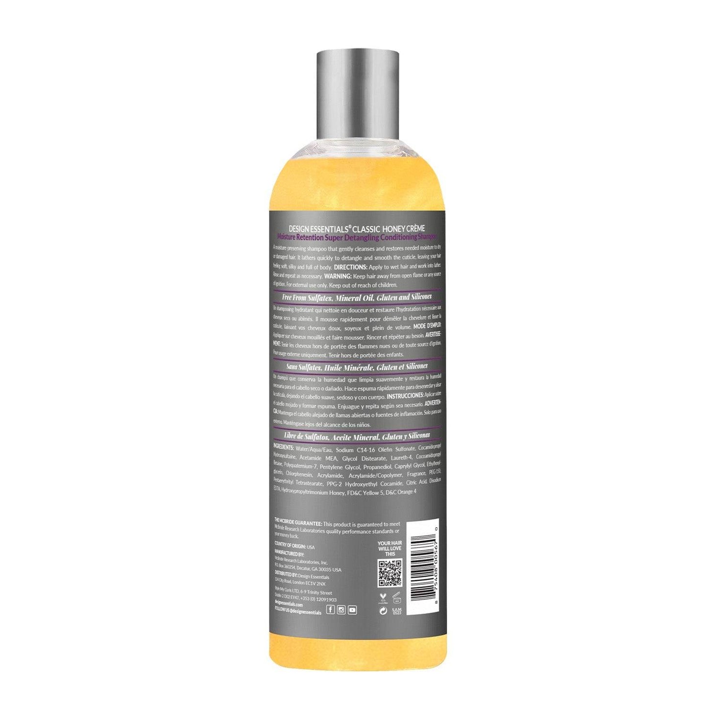 Design Essential- Honey Creme 12oz Shampoo