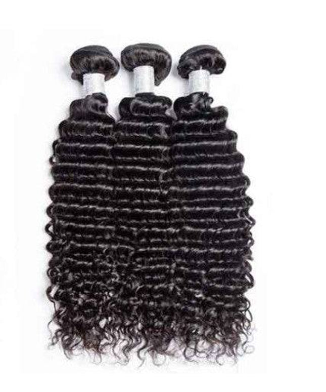 9A Virgin Hair Natural Color Deep Wave Bundles 100% Human Hair