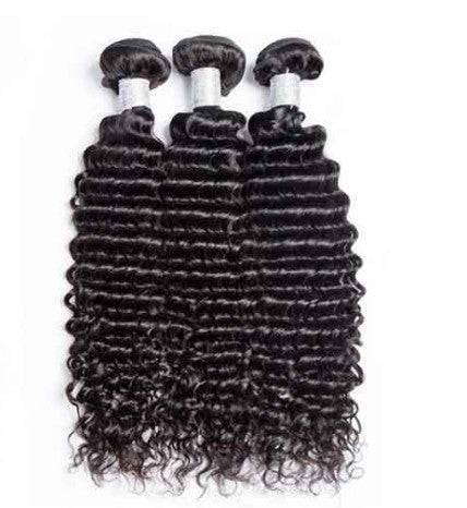 9A Virgin Hair Natural Color Deep Wave Bundles 100% Human Hair