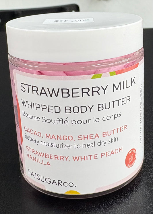 Fatsugar Co- Strawberry Milk Body Body Butter 4oz