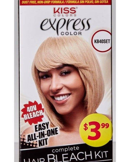Kiss Express Color Complete Hair Bleach kit  (PC) - Multiple Volumes KB40 40V