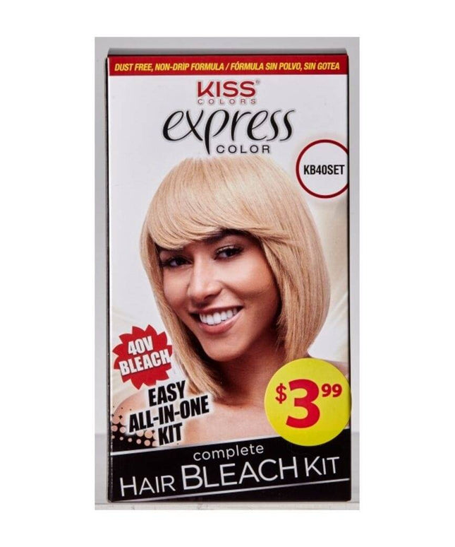 Kiss Express Color Complete Hair Bleach kit  (PC) - Multiple Volumes KB40 40V