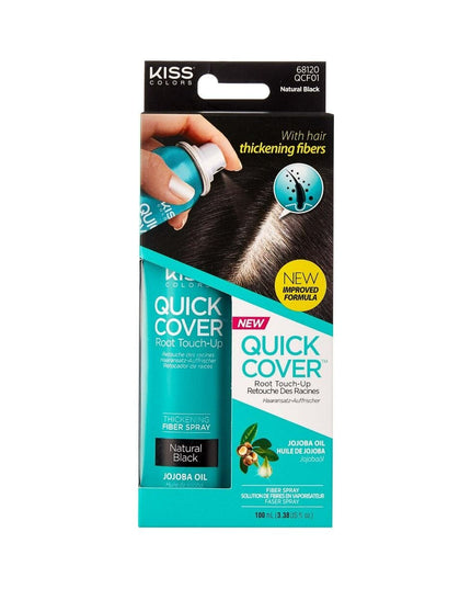 Kiss Quick Cover Fiber Spray Natural Black #QCF01 (3PC)