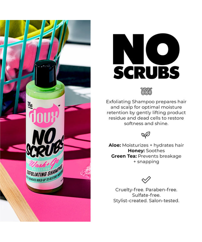 The Doux No Scrubs Wash+Go Exfoliating Shampoo