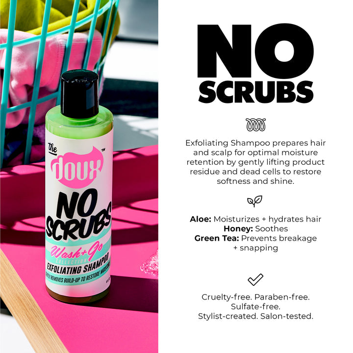The Doux No Scrubs Wash+Go Exfoliating Shampoo
