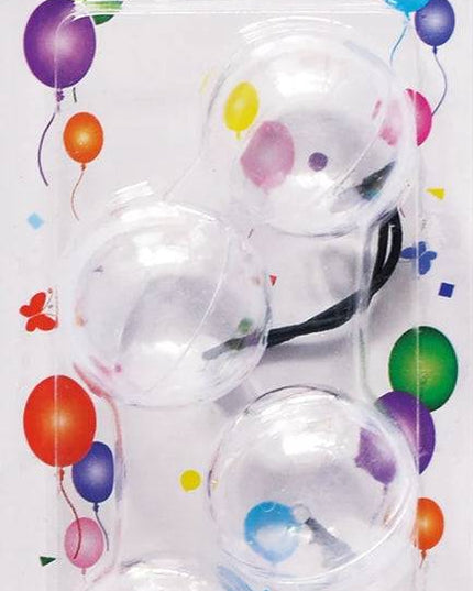 2 Ball / 40mm Ball Ponytail Holders - Multiple Colors - CLEAR
