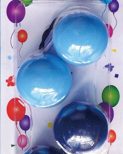 2 Ball / 40mm Ball Ponytail Holders - Multiple Colors - SKY BLUE/NAVY