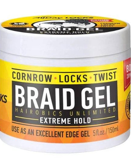 AllDay LOCKS Braid Gel Extreme Hold - 5oz / FIVE (Small)