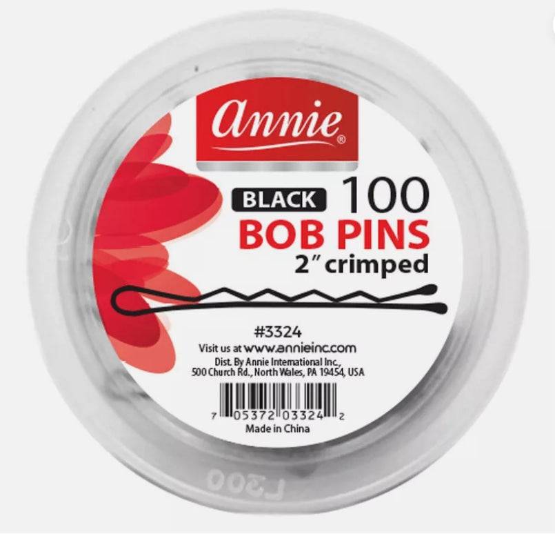 Annie 100Pc Bob Pins Black 2"