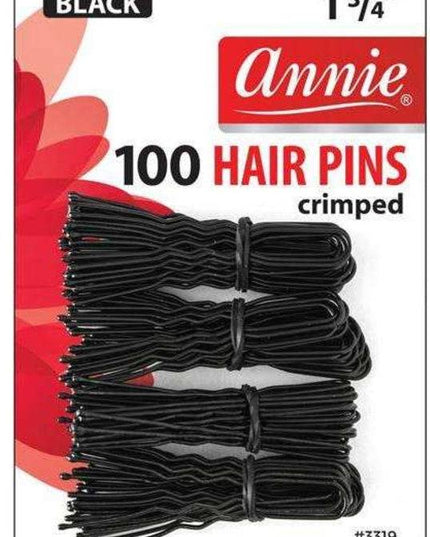Annie 100Pc Hair Pins Black 1 3/4"
