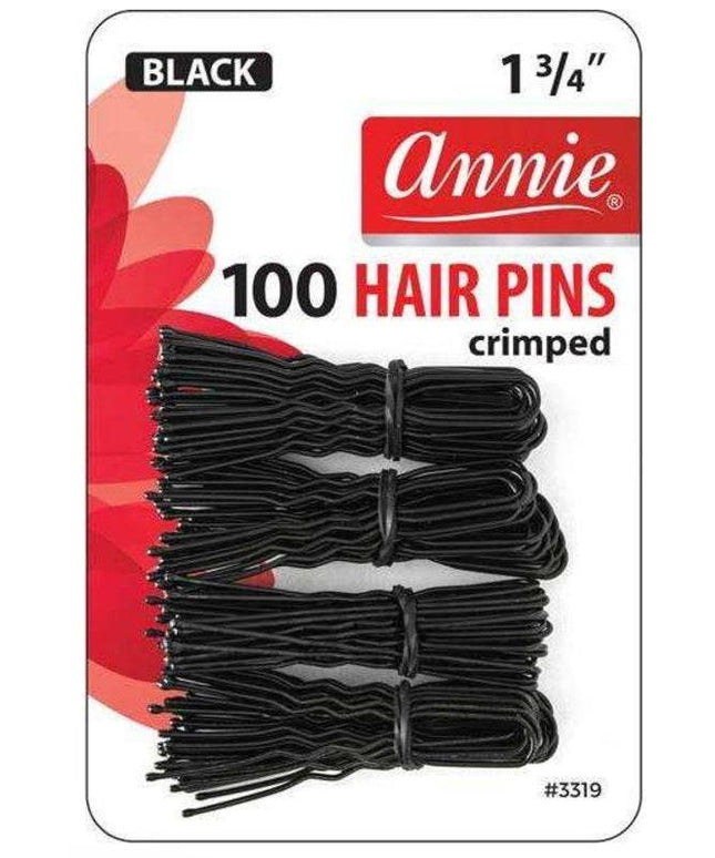 Annie 100Pc Hair Pins Black 1 3/4"