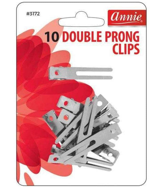 Annie 10Pc Double Prong Clips