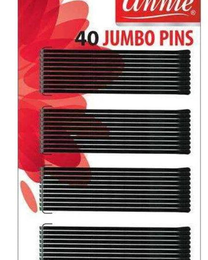 Annie 40Pc Jumbo Curved Pins Black 2 3/4"