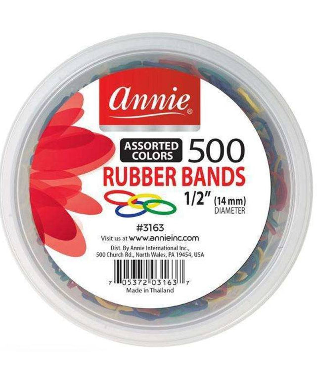Annie 500Pc Rubber Bands Assort 1/2"