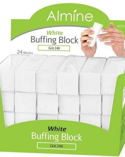 Almine White Buffing Block Display Grit 240
