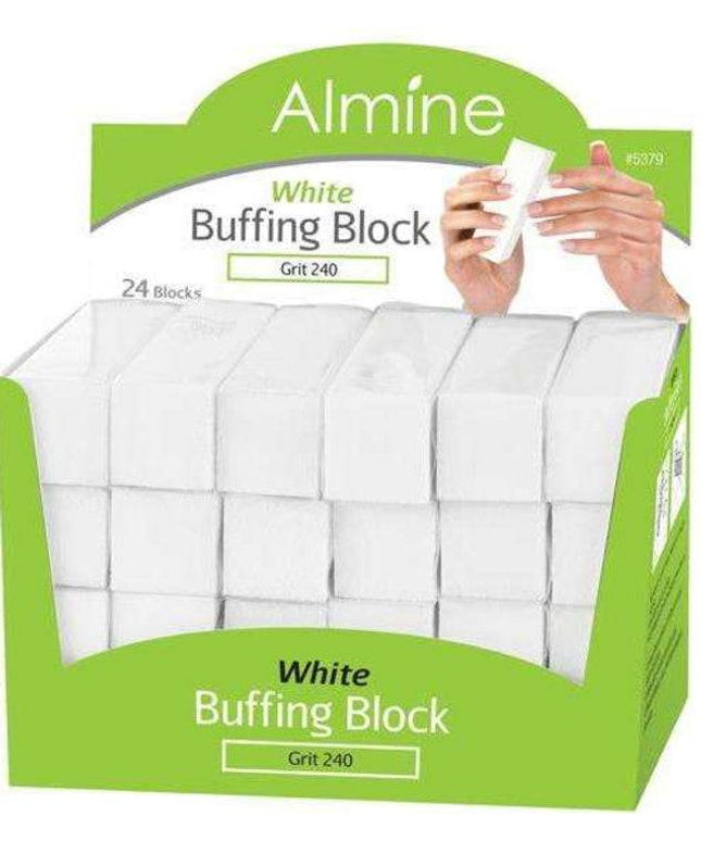 Almine White Buffing Block Display Grit 240