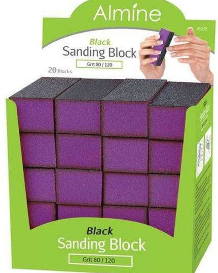 Almine Black Sanding Block Display Grit 80/120