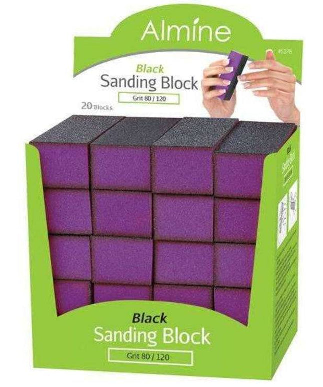 Almine Black Sanding Block Display Grit 80/120