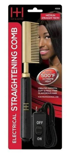 Annie Hot & Hotter Electrical Straightening Comb Medium Double-Sided Teeth