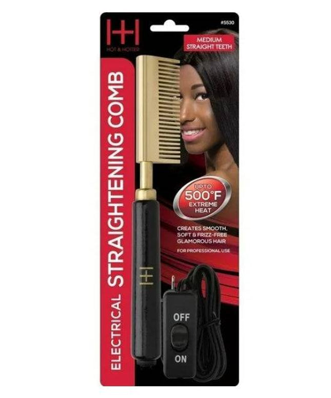 Annie Hot & Hotter Electrical Straightening Comb Medium Double-Sided Teeth