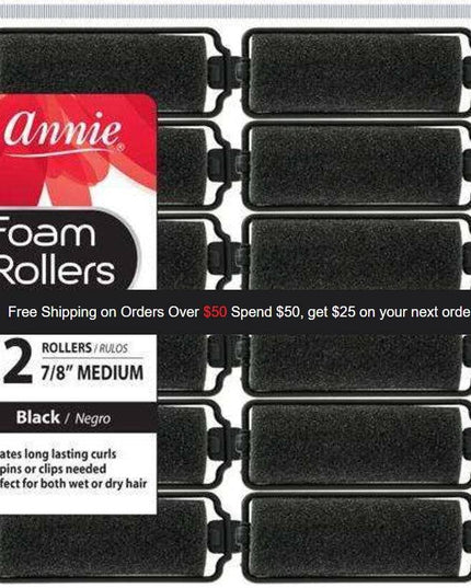Annie Medium Foam Roller 12Pc Black