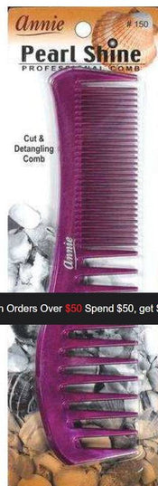 Annie Pearl Shine Cut & Detangler Comb