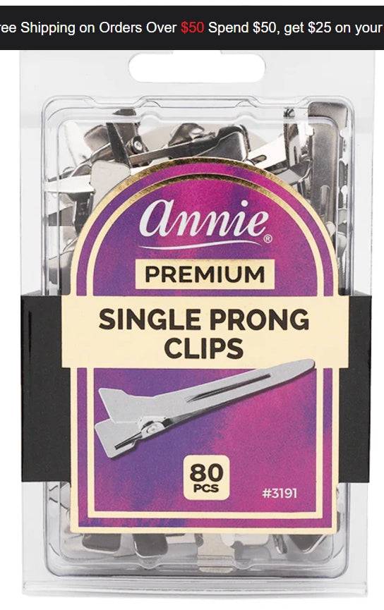 Annie Premium 80Pc Single Prong Clips