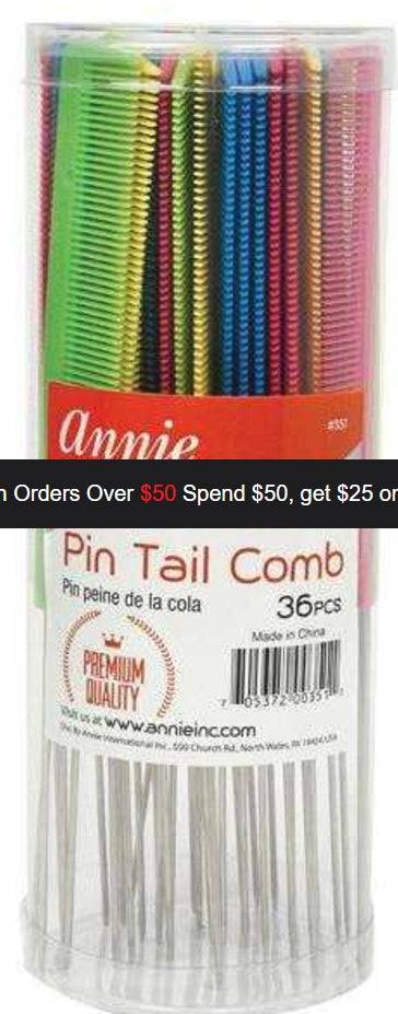 Annie Premium Pin Tail Comb Assort Color
